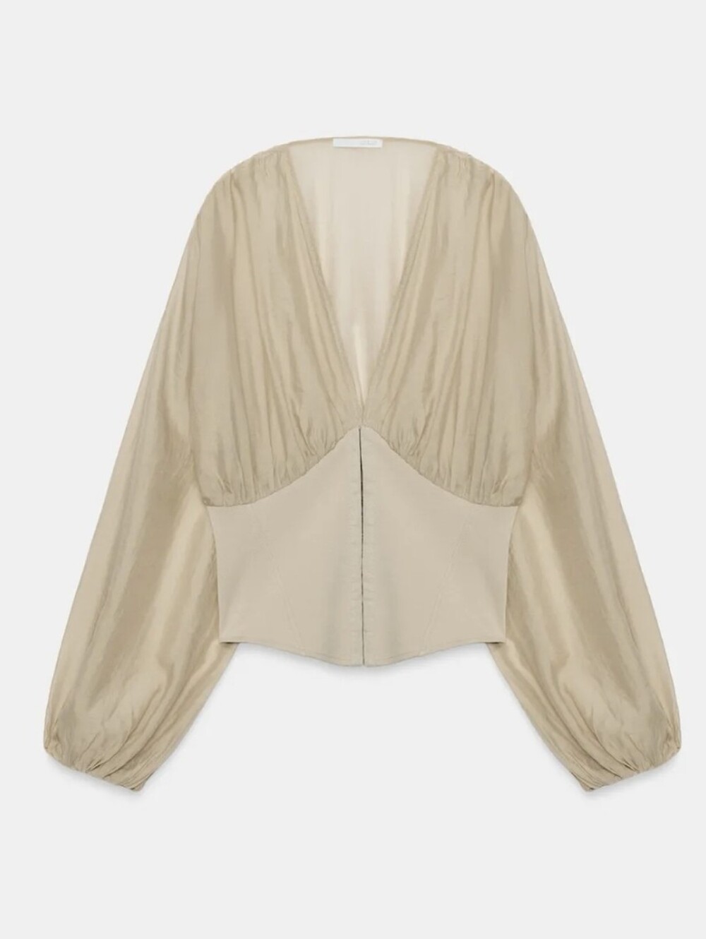 ZARA MIXED FABRIC CORSET TOP